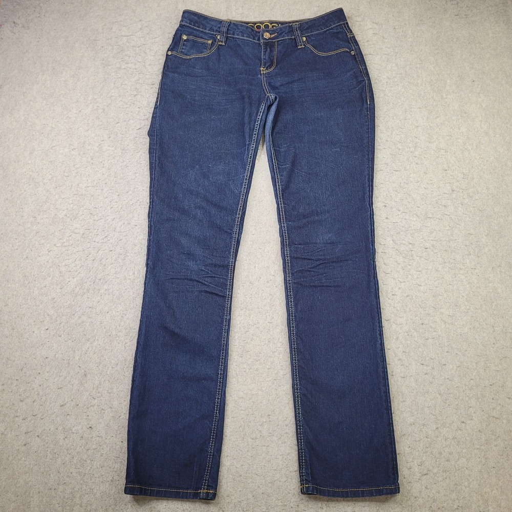 Coogi Womens Blue Medium Wash Coin Pocket Denim Straight Jeans Size 7/8 Y2K